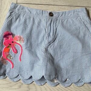 Lilly Pulitzer Colette Skort Bennet Blue Yarn Dyed Seersucker Size 0
